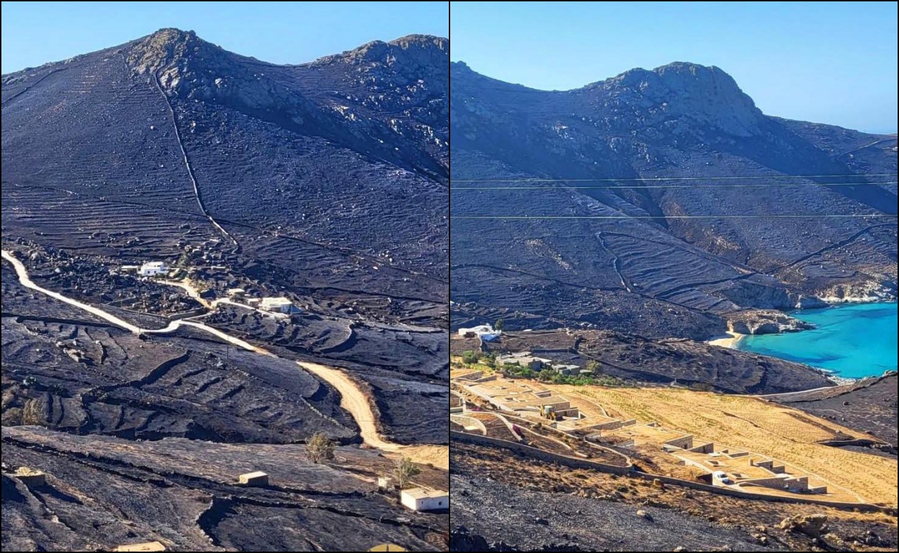 Σέριφος: «Κάηκε το 1/4 του φυσικού τοπίου και περιοχές Natura» σύμφωνα με εκτιμήσεις